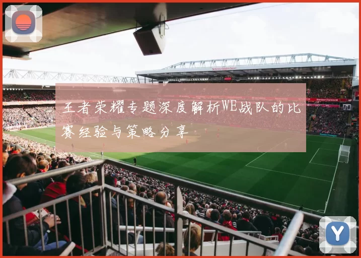 王者荣耀专题深度解析WE战队的比赛经验与策略分享